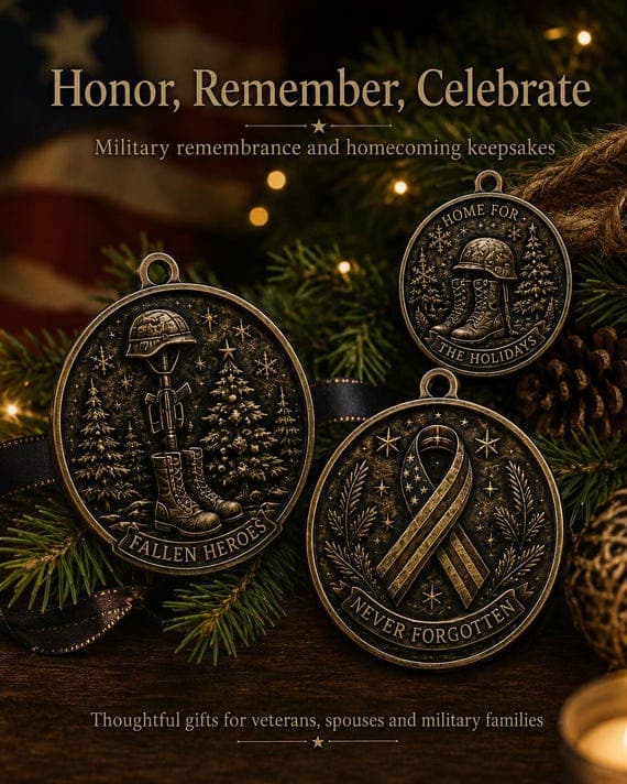Personalized Military Christmas Ornament 3