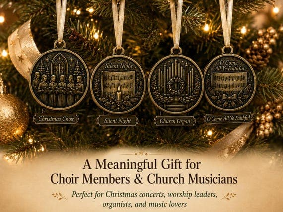 Personalized Church Music Christmas Ornament