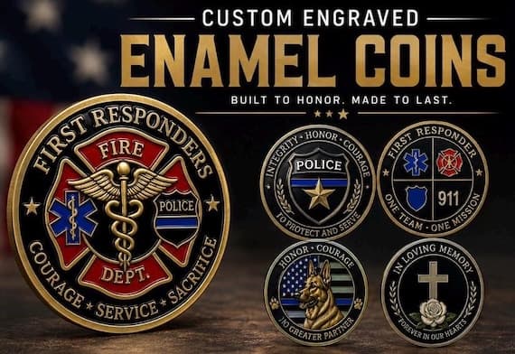 Custom Engraved Enamel Coin 4