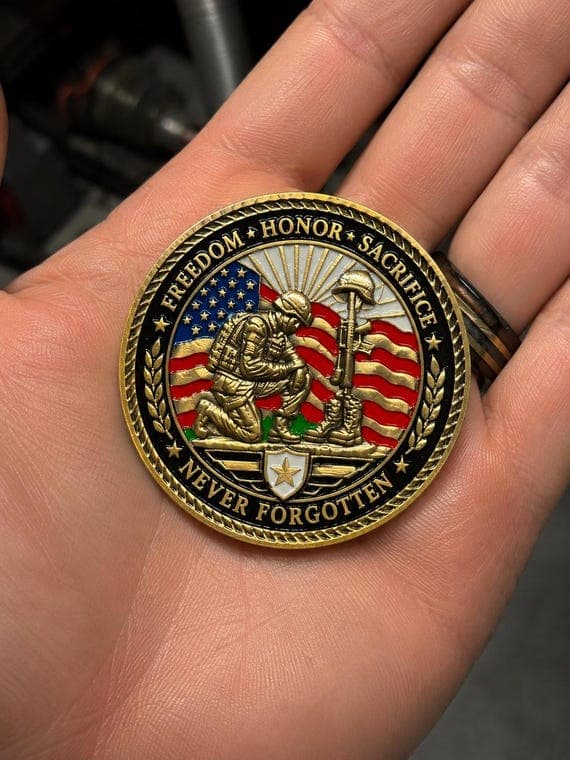 Custom Engraved Enamel Coin 3
