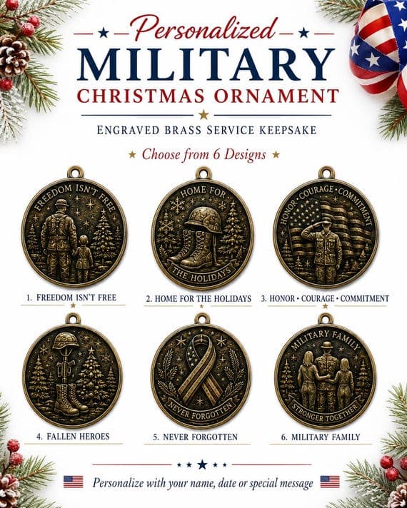 Personalized Military Christmas Ornament 2