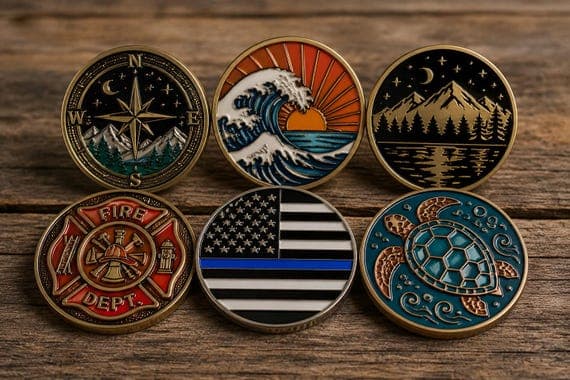 Custom Engraved Enamel Coin 2