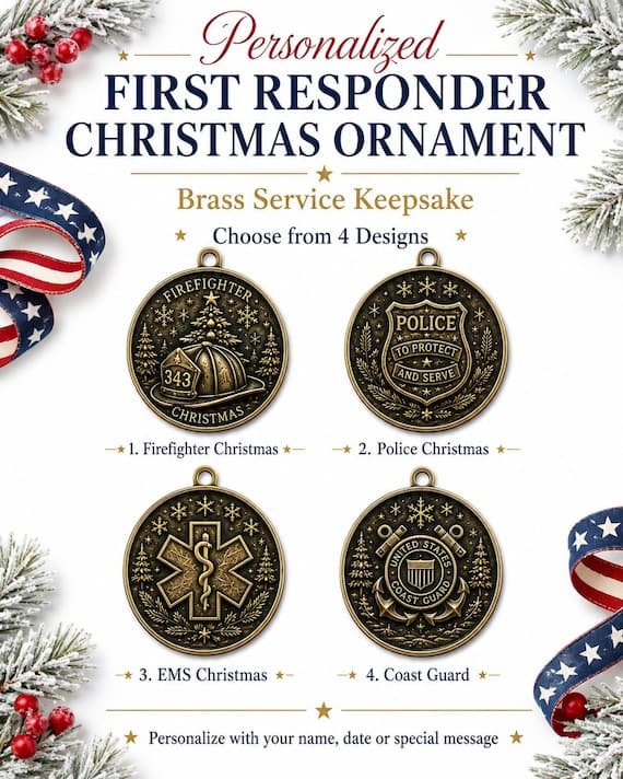 Personalized First Responder Christmas Ornament 3